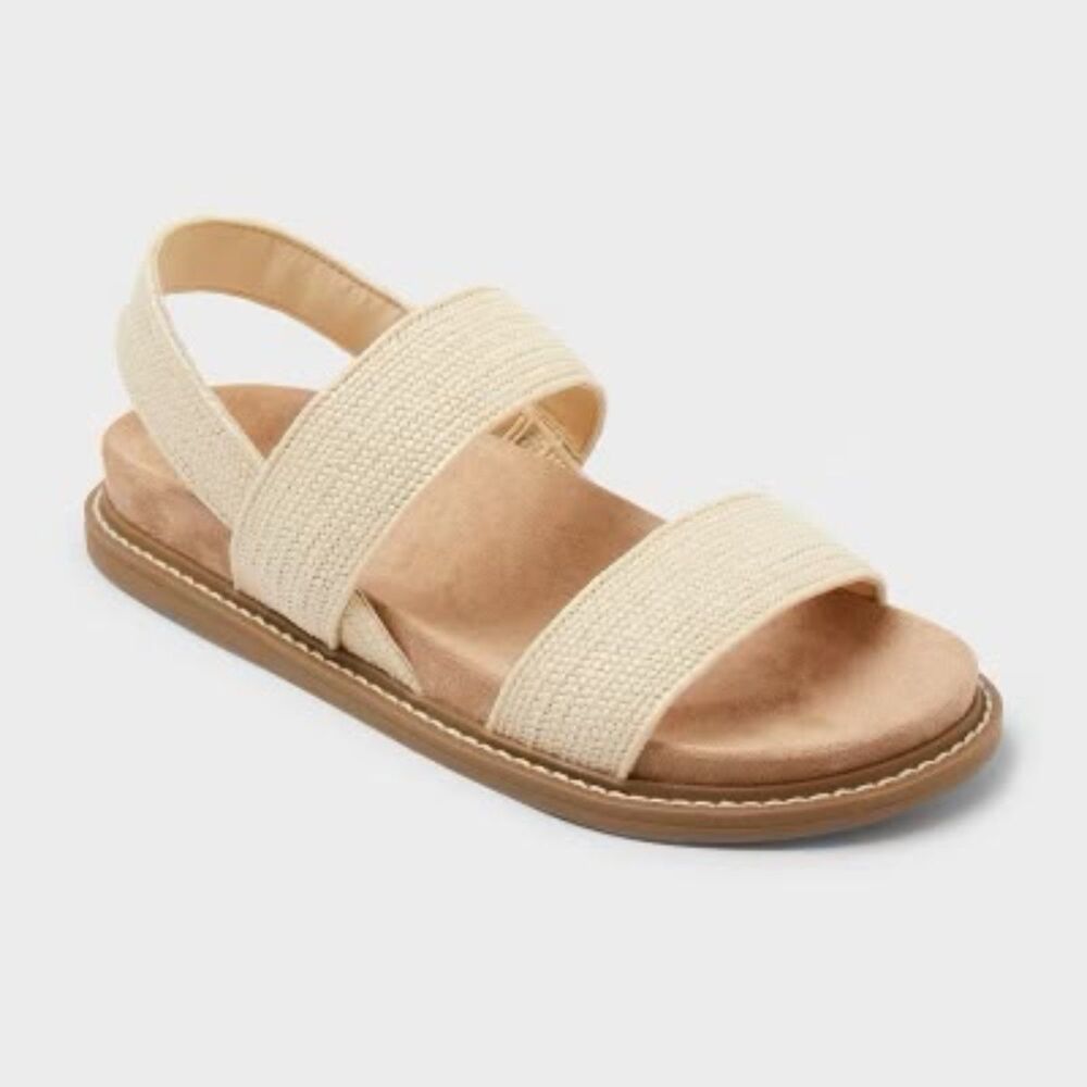 Universal Thread Ada Women’s Contoured Footbed Sandals Natural Size 11